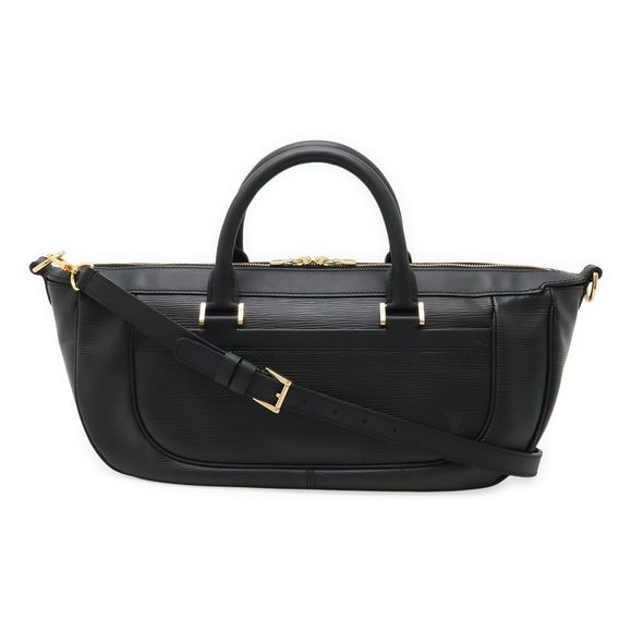 Louis Vuitton Epi Danula MM Handbag 2WAY Shoulder Bag Diagonal Noir Black Black - Picture 1 of 9